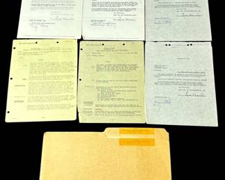 002 Rank 002 Lot 512h Lot of 6 1950s Walt Disney distribution contracts