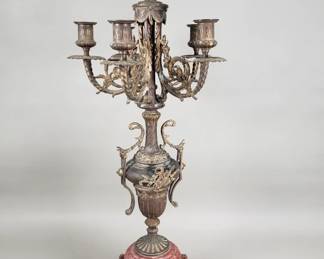 076 Rank 076 Lot 196 Vintage neoclassical style bronze candelabra