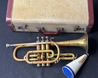 136 Rank 136 Lot 652h Vintage brass trumpet