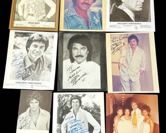 089 Rank 089 Lot 605h Lot of 9 Engelbert Humperdinck signed photos