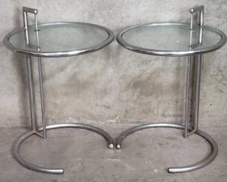 153 Rank 153 Lot 565 Eileen Graystyle metal and glass adjustable