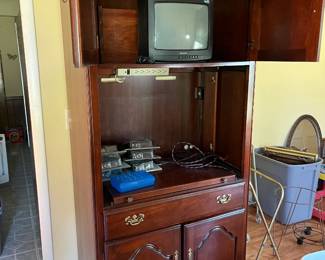 cherry wood armoire entertainment center