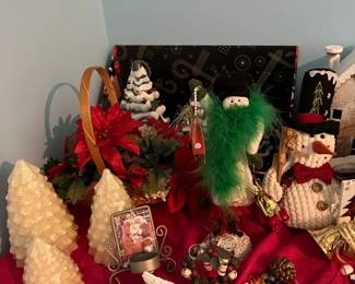 christmas candles and decor