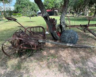 Antique Horse Drawn Cultivator  54" tall x 12' long x 57" across Must be able to move and load yourself  