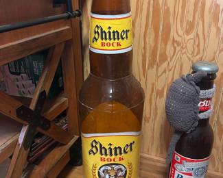 Vintage Inflatable Shiner Bock Beer Bottle Great condition
