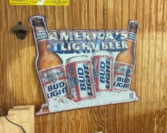 Vintage Bud Light Metal Sign Great condition  22” x 18” 