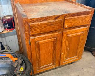 Rolling Cabinet  Good condition 34” across x 2’ deep x 39” tall    Must be able to move and load yourself
