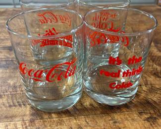 4pc Vintage Coca Cola Glass Set  Great condition  
