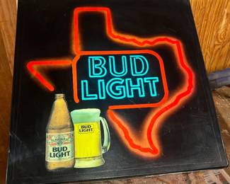Rare! Vintage Lighted & Working Bud Light Sign  18” x 18” 