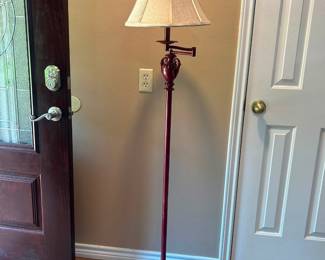 Red Floor Lamp  Heavy Good working condition 