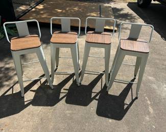 Metal Barstools Price is  each  **3 available  One damaged- $15 12 x 12” x 26” tall to the seat