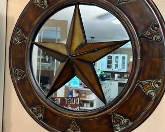 Bronze Mirror Star Decor  30” across 