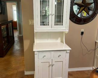 White Cabinet / Hutch  Great condition! **2 available! 78” tall x 28” across x 19 1/2” deep  Must be able to move and load yourself