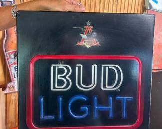 Vintage Bud Light Lighted Sign Will need new bulb 18” x 18” 