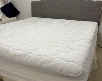 Queen mattress and frame with head board