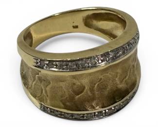 Brutalist 14K gold ring