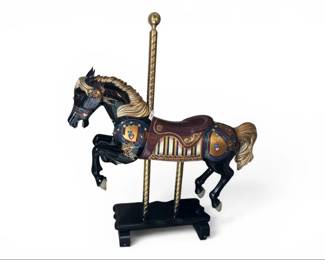 wooden carousel horse