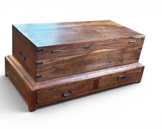 wood trunk coffee table