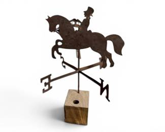 Metal weathervane decor