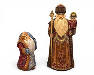 Hand Carved signed Santa