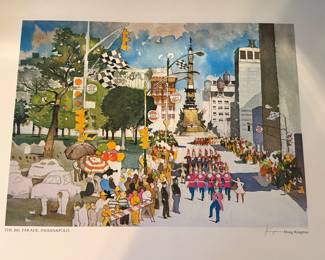 Pencil signed watercolour print by Dong Kingman
