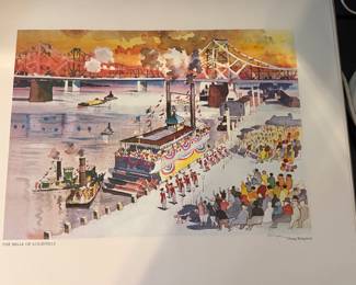 Pencil signed watercolour print by Dong Kingman