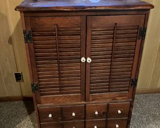 Pine cabinet, used as a media cabinet