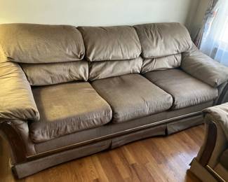 Sleeper sofa w tan upholstery