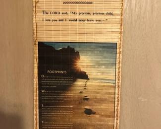 Footprints poem on bamboo