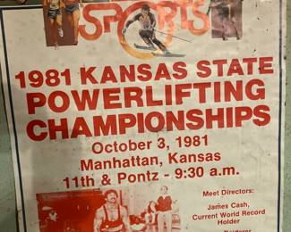 1981 Kansas State powerlifting championships poster