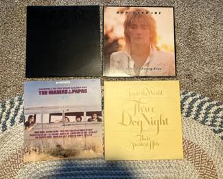 Rod Stewart, Mamas & Papas, Three Dog Night LP records