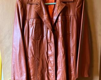 Vintage leather jacket, women's size M