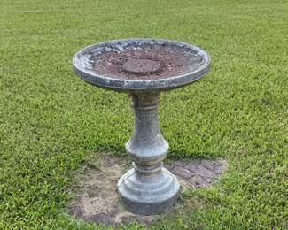 Concrete bird bath