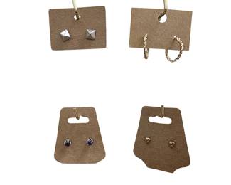 Deadstock and fashion jewelry collection featuring boho rings, novelty and enamel earrings, bracelets, necklaces, brooches, and accessories available