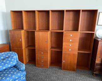 Rare offering : Finn Juhl Wall Unit shown “piled”you can design a wall the way you’d like it !
