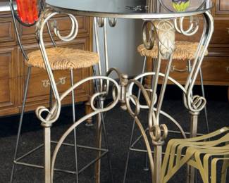 Tall cafe table and stools