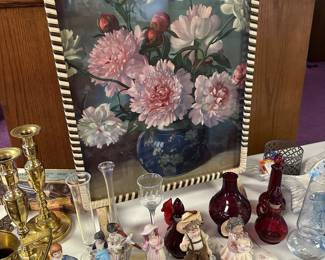 Brass, glass and collectibles