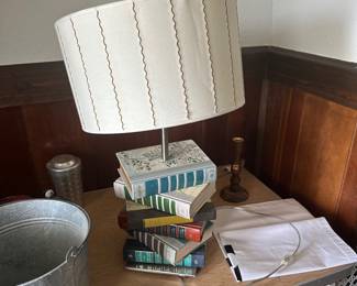 Lamp made from books
