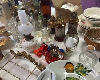 Oil lamps and parts for repair