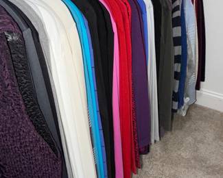 Lots of clean name brand ladies clothes… various sizes 