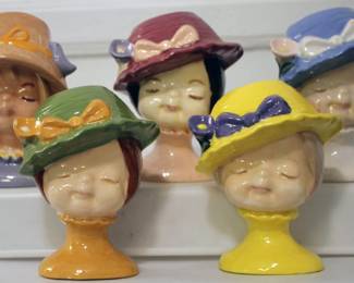 Vintage ceramic head vases