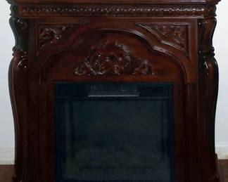 Febo Flame Electric Fireplace - remote control, adjustable heat setings