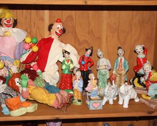 Clown figurines and dolls