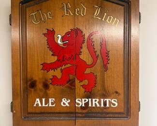 Dart Board "The Red Lion" By Ale & Spirits
