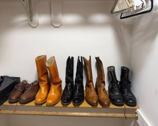 Boots and leather shoes sizes 9-11