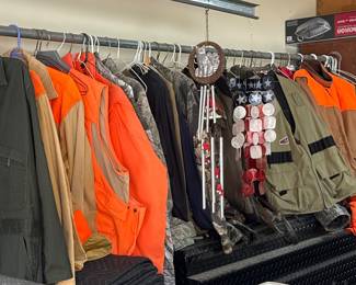 Hunting clothes in Garage