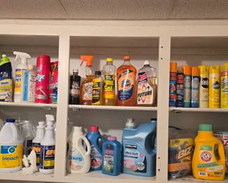 New or barely used cleaning/laundry products