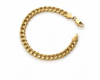 1 14KHeavyThickYellowGoldCubanLinkBracelet17Grams