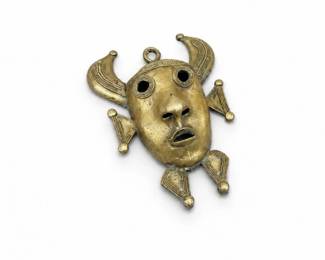 11 VintageBrassTribalWallMaskAfricanStyleDecor