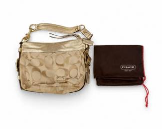 20 CoachSignatureMetallicHoboShoulderBag